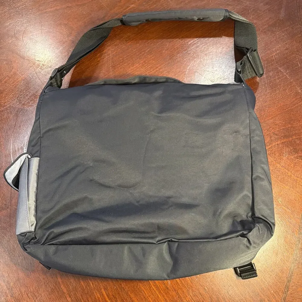 Travel Crossbody Laptop School Bag Black and Gray - See Description